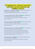 WA Surplus Lines  Bundled Exam Questions and CORRECT Answers