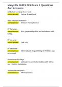 Maryville NURS 629 Exam 1 Questions And Answers 
