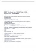 EMT Ambulance &lpar;CDL&rpar; Test DMV Questions & Answers