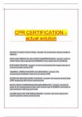 CPR CERTIFICATION &ndash; actual solution