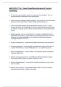 NBCOT-COTA - Exam Prep Questions and Correct Answers