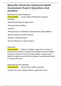 Maryville University Advanced Health Assessment Exam 3 Questions And Answers 