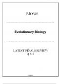 &lpar;Excelsior&rpar; BIO320 Evolutionary Biology - Latest Finals Review Q & S 2024&period;