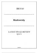 &lpar;Excelsior&rpar; BIO340 Biodiversity - Latest Finals Review Q & S 2024&period;&period;