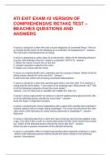  ATI EXIT EXAM &num;2 VERSION OF COMPREHENSIVE RETAKE TEST &ndash; BEACHES QUESTIONS AND ANSWERS