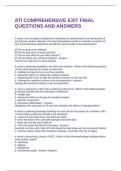  ATI COMPREHENSIVE EXIT FINAL QUESTIONS AND ANSWERS