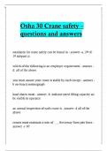 Osha 30 Crane safety &ndash; questions and answers