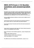 CU BOULDER EBIO 2070 GENETICS EXAM 1questions and answers&lpar;graded A&plus;&rpar;&period;