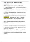 CHN PNLE Exam Questions And Answers 