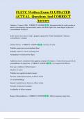 FLETC Written Exam &num;1 UPDATED ACTUAL Questions And CORRECT  Answers