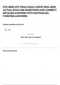 SYG 2000 UCF FINAL EXAM LATEST 2024-2025 ACTUAL EXAM 200 QUESTIONS AND CORRECT DETAILED ANSWERS WITH RATIONALES &lpar;VERIFIED ANSWERS&rpar;