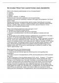 RD EXAM PRACTICE QUESTIONS AND ANSWERS 2024&sol;2025