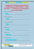 Acupuncture board exam Questions &  Verified Answers 2024-2025 &vert; 100&percnt;  Pass Rate &vert; &vert; 100&percnt; Success Guarantee &vert;  Easy-to-Downloa