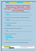 Board Exam&colon; Acupuncture Questions &  Verified Answers 2024-2025 &vert; 100&percnt;  Pass Rate &vert; &vert; 100&percnt; Success Guarantee &vert;  Easy-to-Download