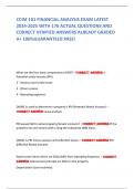 CCIM 101 FINANCIAL ANALYSIS EXAM LATEST 2024-2025 WITH 176 ACTUAL QUESTIONS AND CORRECT VERIFIED ANSWERS ALREADY GRADED A&plus; 100&percnt;GUARANTEED PASS&excl;           