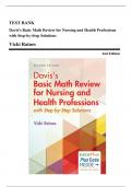 Test Bank - Davis's Basic Math Review for Nursing and Health Professions&comma; 2nd Edition &lpar;Raines&comma; 2017&rpar;&comma; Chapter 1-8 &vert; All Chapters