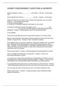 HAZMAT ENDORSEMENT QUESTIONS & ANSWERS 2024
