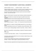HAZMAT ENDORSEMENT QUESTIONS & ANSWERS 2024