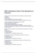 DMV Ambulance Driver Test Questions & Answers