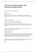 CFA Level 1 &lpar;pt2&rpar; questions well answered already passed
