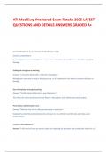 ATI Med Surg Proctored Exam Retake 2025 LATEST QUESTIONS AND DETAILS ANSWERS GRADED A&plus;