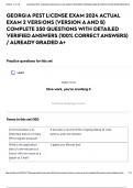 GEORGIA PEST LICENSE EXAM 2024 ACTUAL EXAM 2 VERSIONS &lpar;VERSION A AND B&rpar; COMPLETE 250 QUESTIONS WITH DETAILED VERIFIED ANSWERS &lpar;100&percnt; CORRECT ANSWERS&rpar; &sol; ALREADY GRADED A&plus;