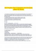   CIC Practice Test 2 Questions And Answers Latest Top Score&period;