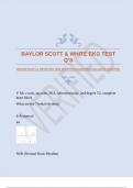 BAYLOR SCOTT & WHITE EKG TEST Q&rsquo;S WITH GUARANTEED ACCURATE ANSWERS 