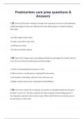 Postmortem care prep questions &  Answers 
