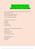 CMAS Certification Exam 2024 &lpar; A Graded&rpar; &comma; Questions and Answers Verified 100&percnt; Correct &vert; Latest Update