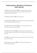 Postmortems- Questions & Answers  100&percnt; Solved 