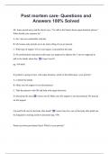 Bundle-&colon;&colon;Post Mortem Care  Exams with Complete Solutions 