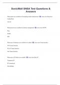 SonicWall SNSA Test Questions &  Answers