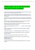 NFDN 1002 unit 4 Test Questions with All Correct Answers 