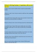 Defensive Driving Sessions 1-4 questions with correct answers
