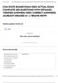 CNA STATE BOARD EXAM 2024 ACTUAL EXAM COMPLETE 250 QUESTIONS WITH DETAILED VERIFIED ANSWERS &lpar;100&percnt; CORRECT ANSWERS&rpar; &sol;ALREADY GRADED A&plus; &sol;&sol; BRAND NEW&excl;&excl;