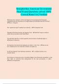 Straighterline American Government Final Exam&vert; Questions solved 100&percnt; Correct&vert; Rated A&plus;&vert; Verified