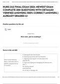 NURS 242 FINAL EXAM 2024 NEWEST EXAM COMPLETE 200 QUESTIONS WITH DETAILED VERIFIED ANSWERS &lpar;100&percnt; CORRECT ANSWERS &rpar; ALREADY GRADED A&plus;