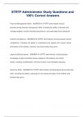 STRTP Administrator Study Questions and 100&percnt; Correct Answers