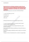 HOOTSUITE PLATFORM CERTIFICATION EXAM 2024 ACTUAL EXAM COMPLETE QUESTIONS WITH DETAILED VERIFIED ANSWERS&vert; ALL PASSED 100&percnt; CORRECT