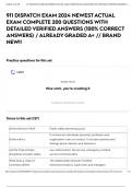 911 DISPATCH EXAM 2024 NEWEST ACTUAL EXAM COMPLETE 200 QUESTIONS WITH DETAILED VERIFIED ANSWERS &lpar;100&percnt; CORRECT ANSWERS&rpar; &sol; ALREADY GRADED A&plus; &sol;&sol; BRAND NEW&excl;&excl;