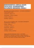 ENDODONTICS &lpar;BDS3&rpar; EXAM 20242025 &vert;GUARANTEED ACCURATE ANSWERS &vert;PASS&excl;&excl;