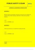   PUBLIX SAFETY U EXAM QUESTIONS AND ANSWERS 2024