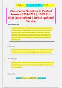 Ches Exam Questions & Verified  Answers 2024-2025 &vert; 100&percnt; Pass  Rate Guaranteed &vert; Latest Updated  Version