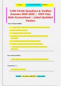 CHES EXAM Questions & Verified  Answers 2024-2025 &vert; 100&percnt; Pass  Rate Guaranteed &vert; Latest Updated  Version