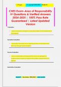 CHES Exam-Area of Responsibility  IV Questions & Verified Answers  2024-2025 &vert; 100&percnt; Pass Rate  Guaranteed &vert; Latest Updated  Version