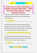 Ches exam practice Questions &  Verified Answers 2024-2025 &vert; 100&percnt;  Pass Rate Guaranteed &vert; Latest  Updated Version