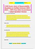 CHES Exam-Area of Responsibility I Questions & Verified Answers 2024- 2025 &vert; 100&percnt; Pass Rate Guaranteed  &vert; Latest Updated Version
