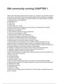 206 community nursing CHAPTER 1 QUESTIONS AND CORRECT DETAILED ANSWERS WITH RATIONALES 2025&sol;2026 &lpar;VERIFIED ANSWERS&rpar; &vert;ALREADY GRADED A&plus;