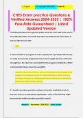 CHES Exam practice Questions &  Verified Answers 2024-2025 &vert; 100&percnt;  Pass Rate Guaranteed &vert; Latest  Updated Version